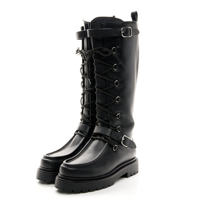 Hermes Calfskin Landscape Boots 38 Black 3 of 9