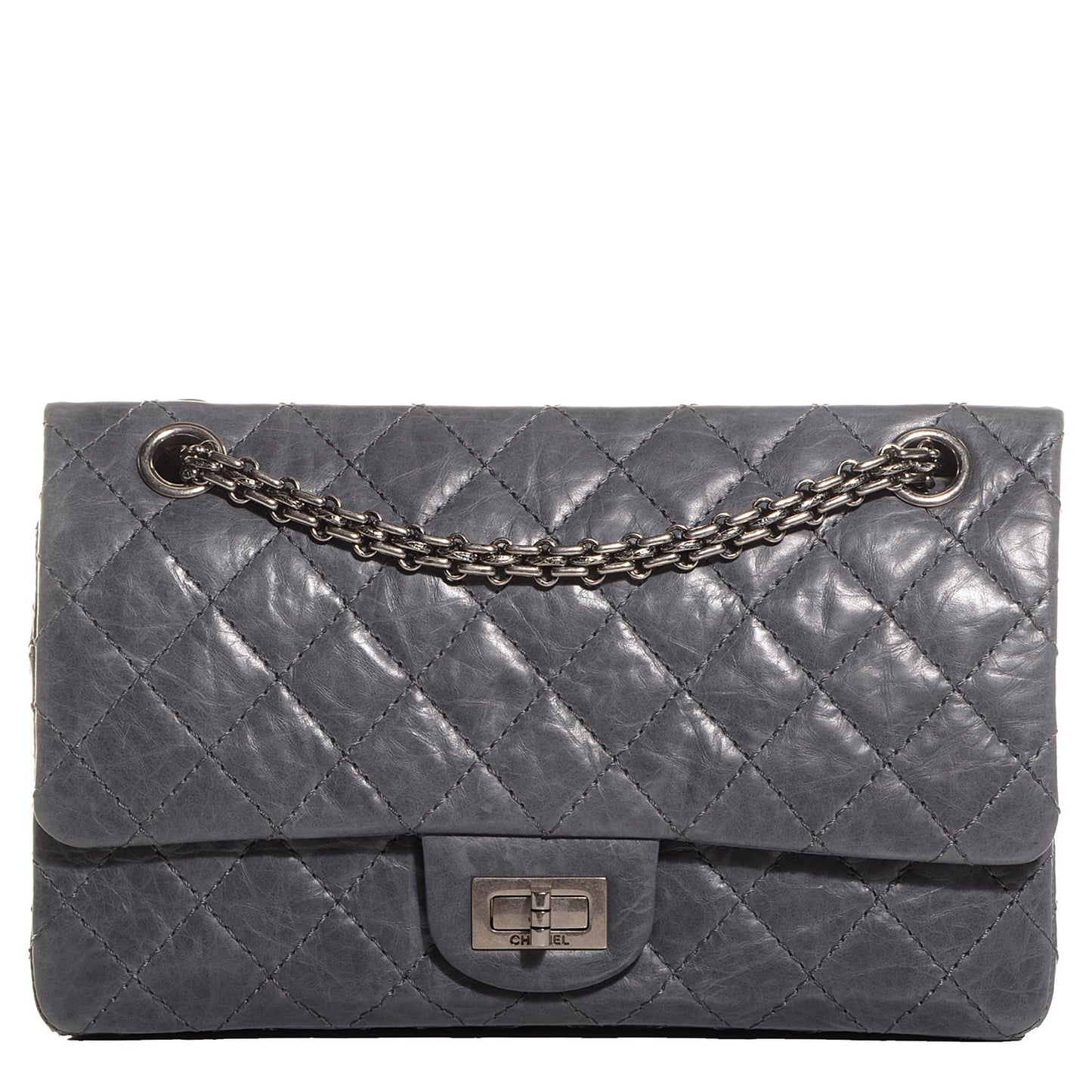 Aged Calfskin Quilted 2.55 Reissue 225 Grey