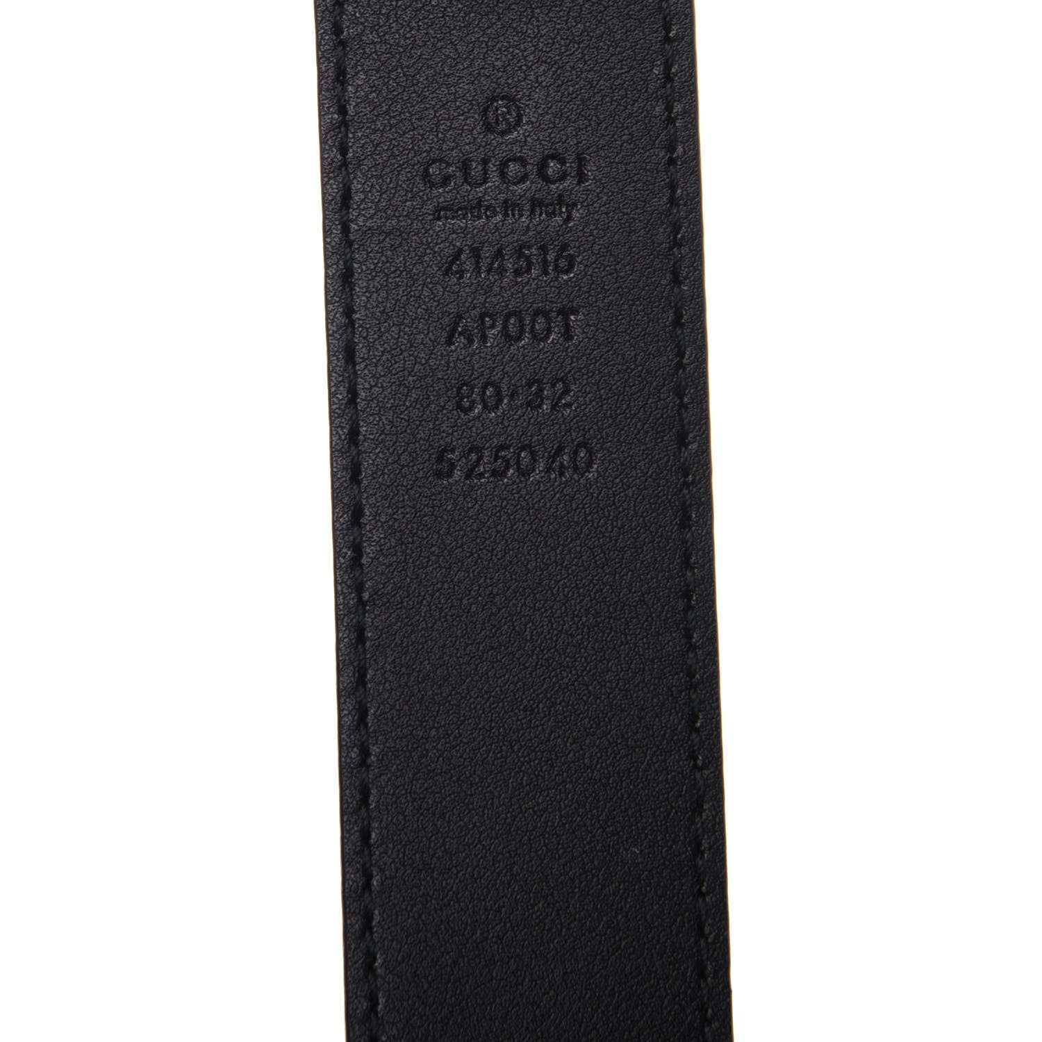 Gucci Calfskin Double G 30mm Belt 80 32 Black 3 of 5