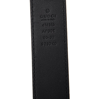 Gucci Calfskin Double G 30mm Belt 80 32 Black 3 of 5
