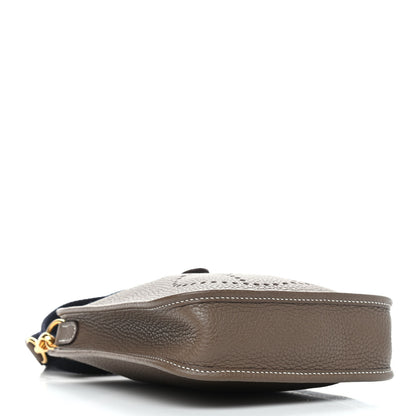 Hermes Taurillon Clemence Amazone Evelyne TPM Etoupe Bleu Indigo 4 of 9