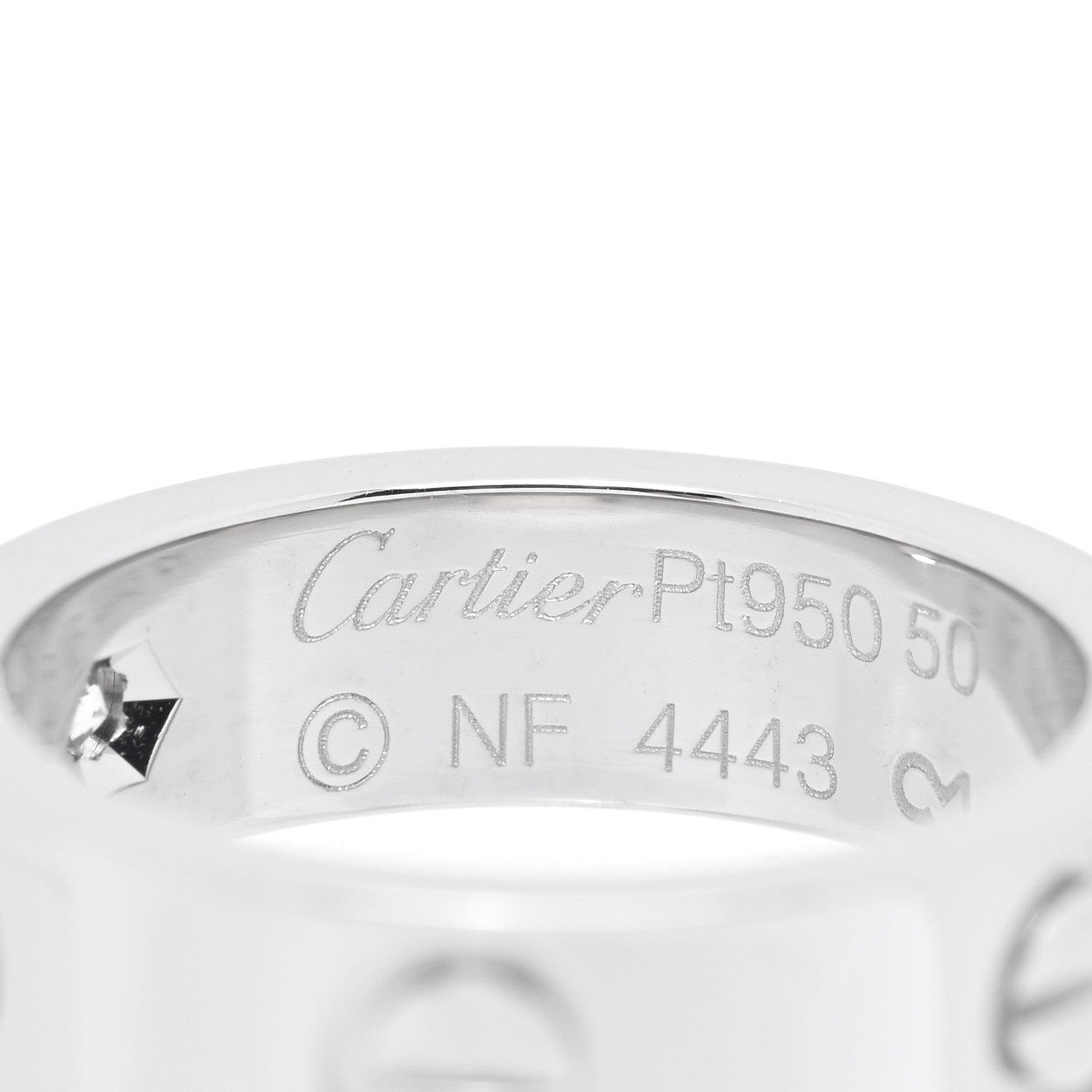 Cartier Platinum 1 Diamond 5.5mm LOVE Ring 50 5.25 4 of 4