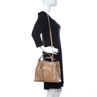 Gucci Patent Small Soho Shoulder Bag Dark Cipria 2 of 10
