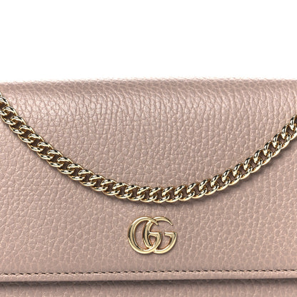 Gucci Dollar Calfskin Petite GG Marmont Wallet Chain Bag Porcelain Rose 8 of 11