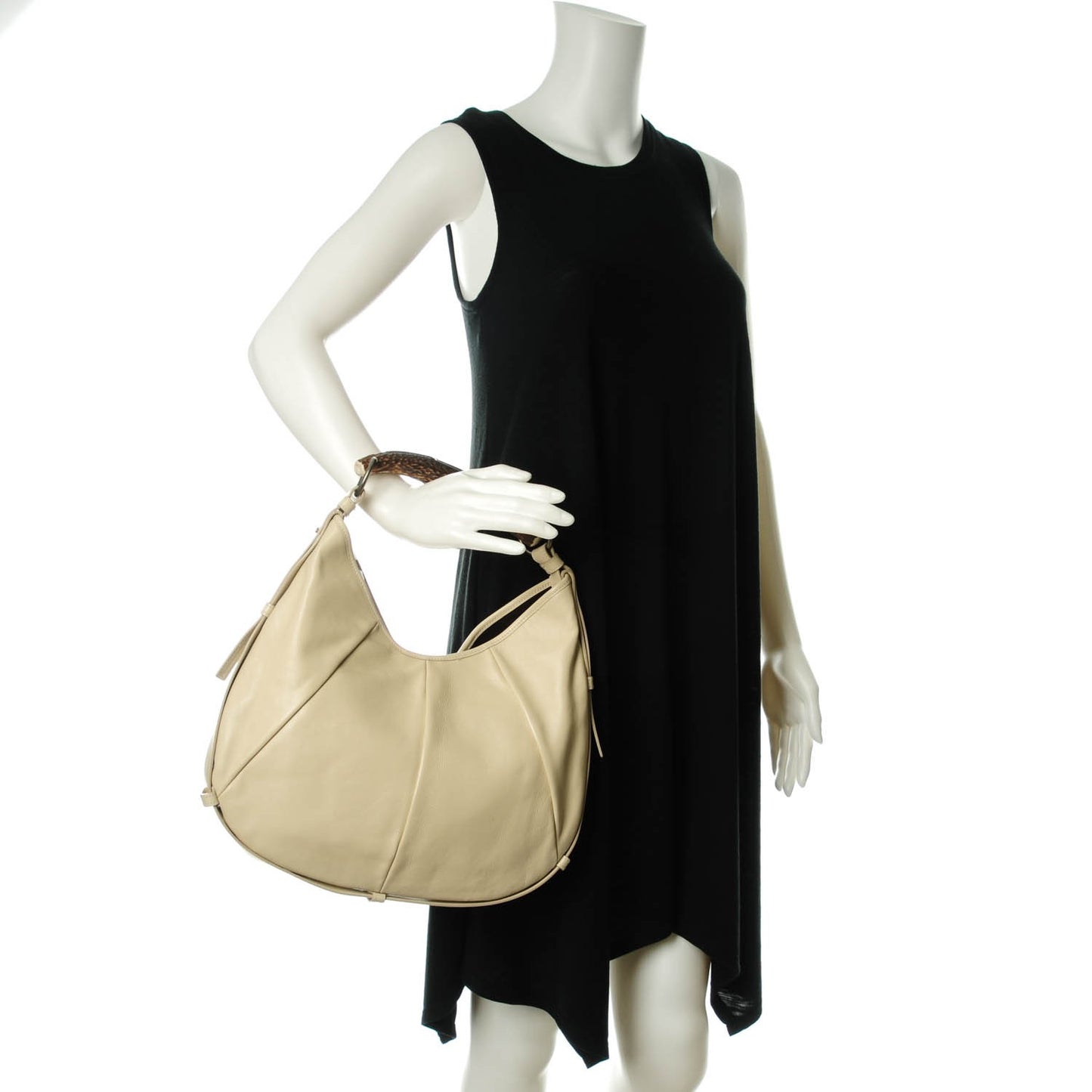 Calfskin Mombasa Horn Hobo Off White