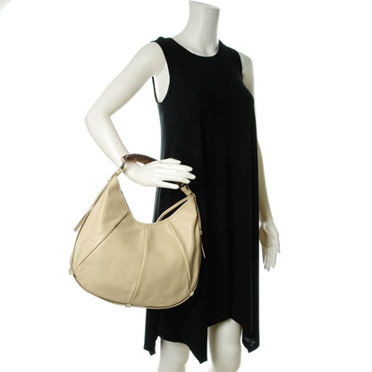 Saint Laurent Calfskin Mombasa Horn Hobo Off White 2 of 7