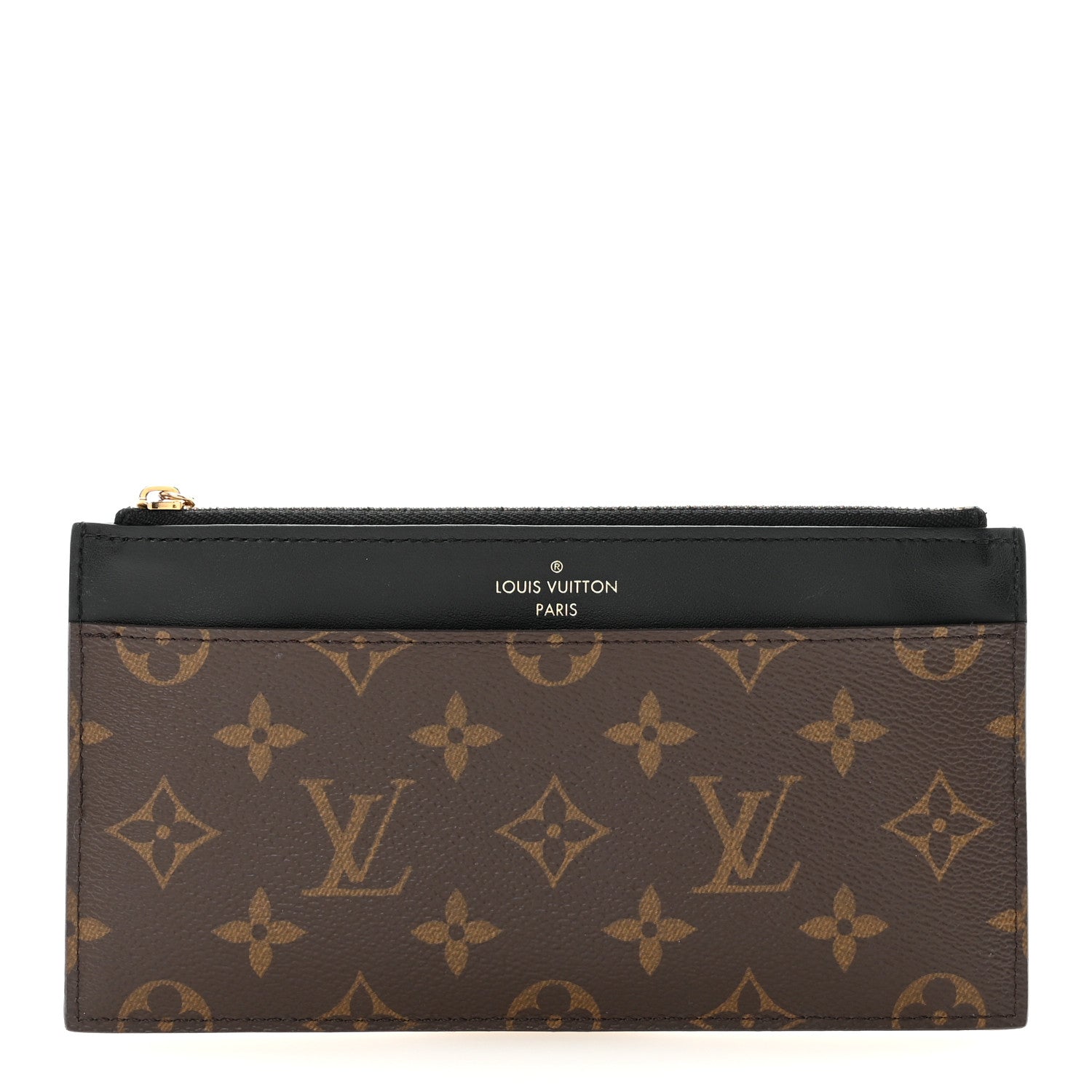 Louis Vuitton Monogram Slim Purse Black 1 of 7