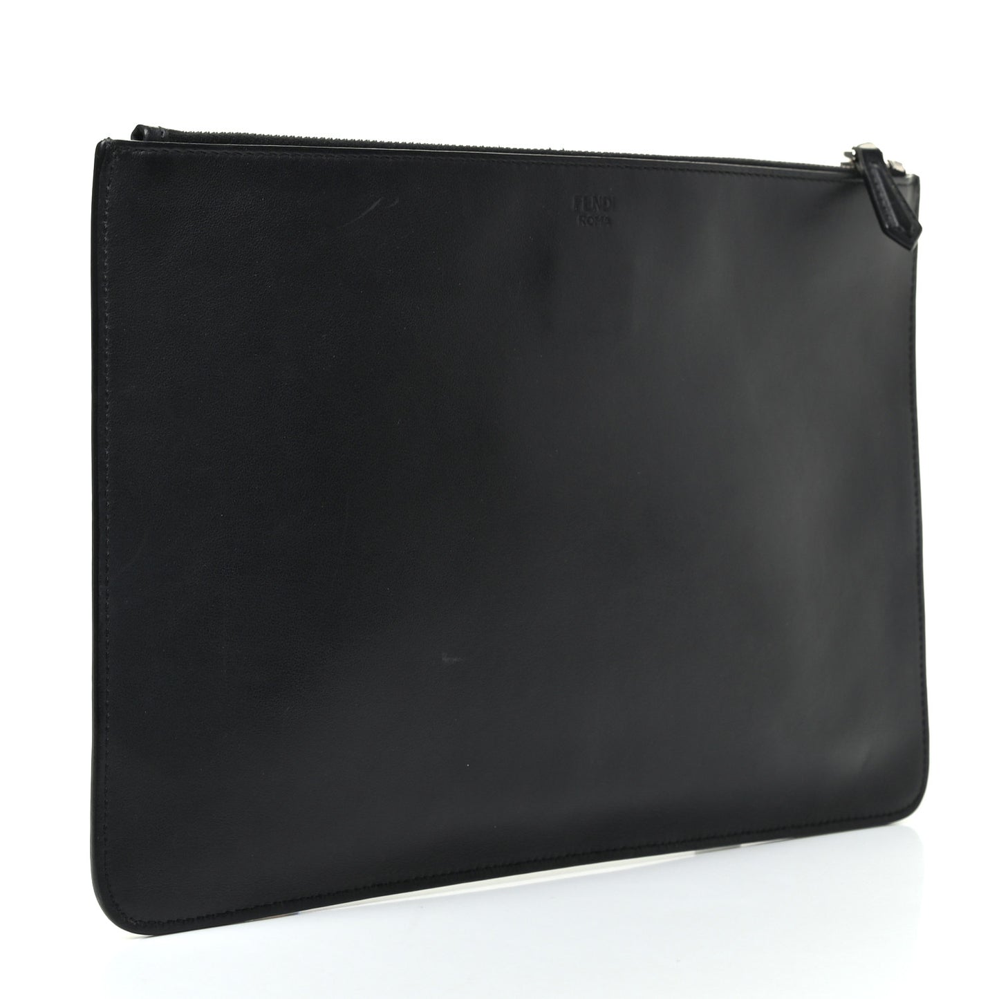 Vitello Century Monster Eyes Inlay Pouch Black Giallo