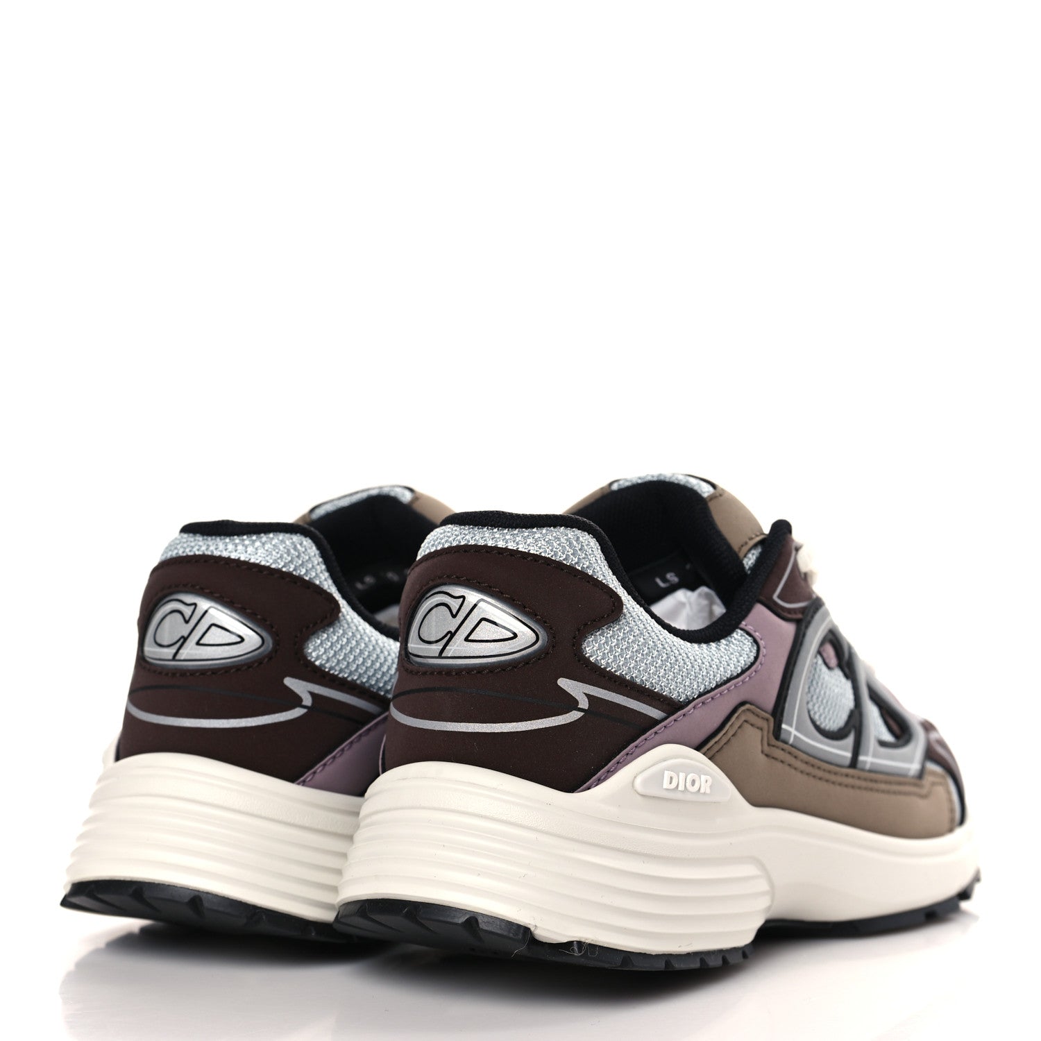 Christian Dior Technical Mesh Calfskin Womens B30 Sneakers 36 Grey Brown 5 of 8