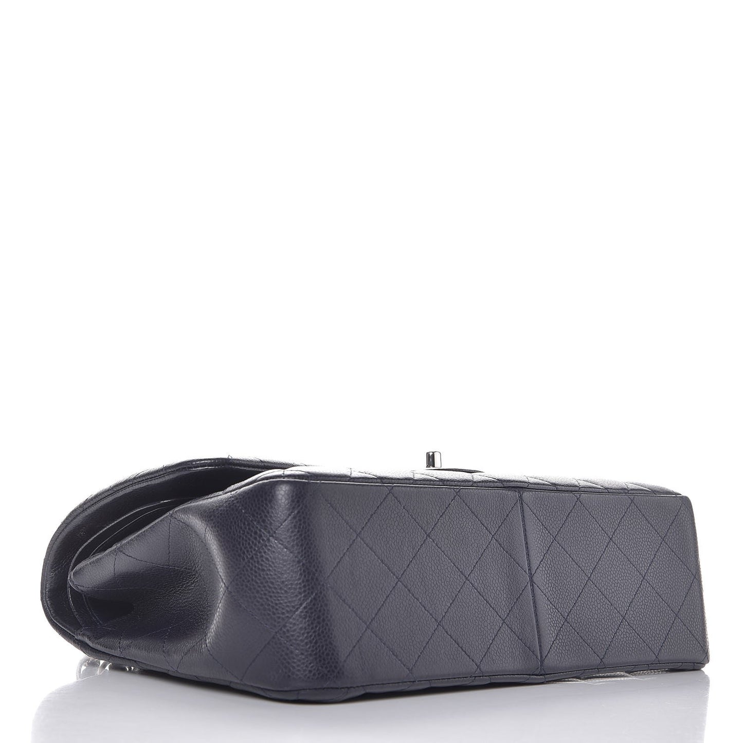 Caviar Quilted Jumbo Double Flap Dark Purple