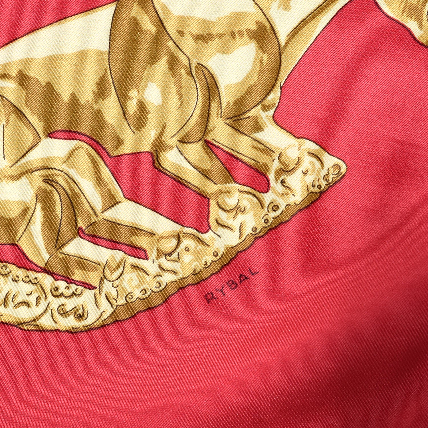 Hermes Silk Mousseline Les Cavaliers D'Or Scarf 90 3 of 6