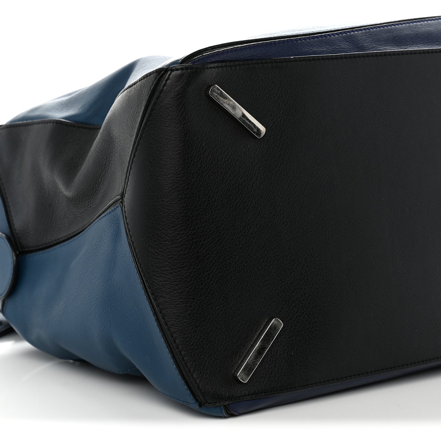 Calfskin XL Puzzle Bag Blue Black