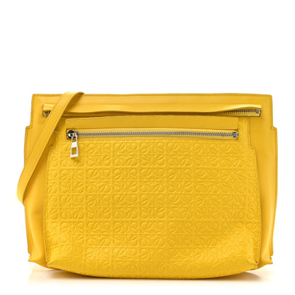 Loewe Calfskin Embossed Large Double Amarillo Pouch Yellow 1 of 17