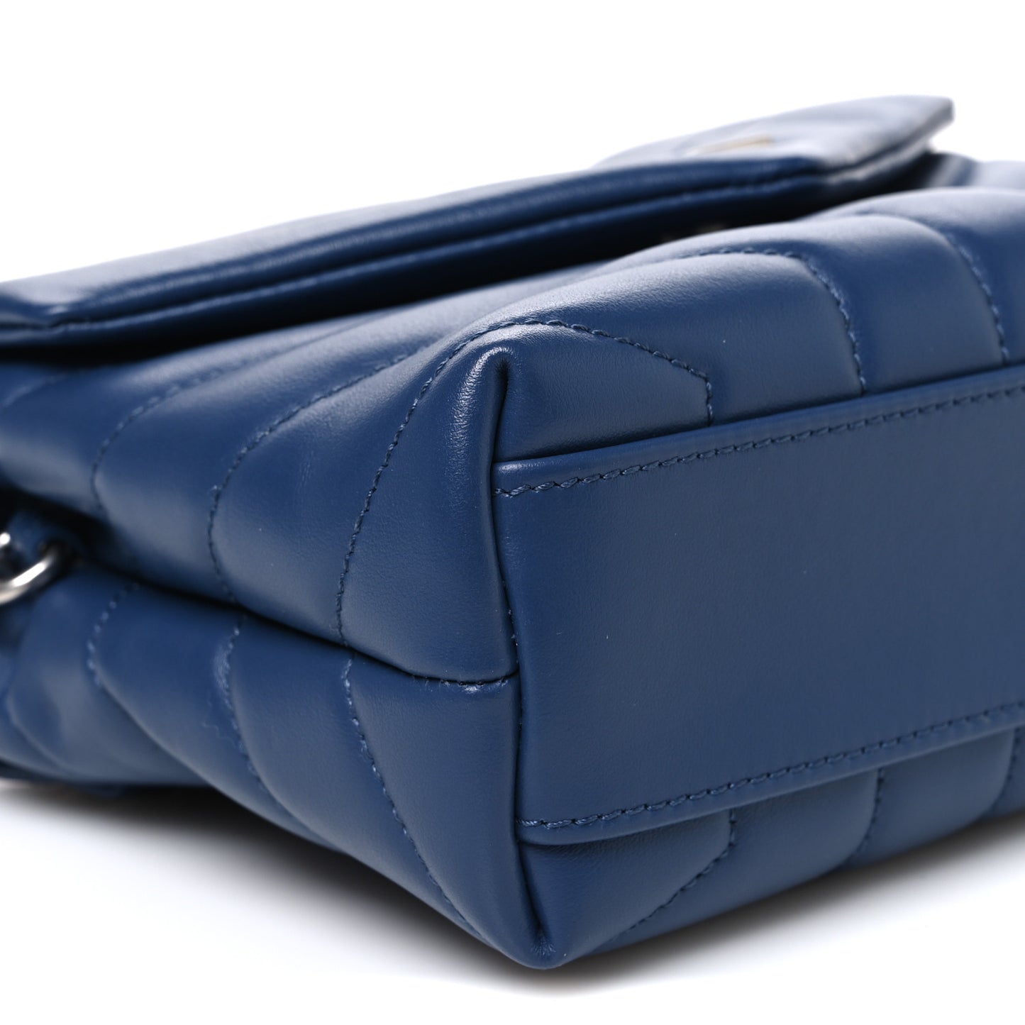 Calfskin Y Quilted Monogram Toy Loulou Crossbody Bag Denim