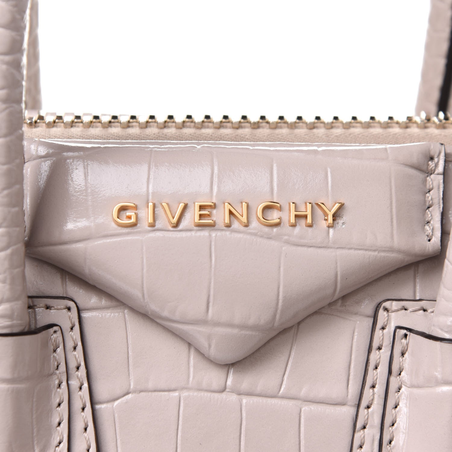 Givenchy Calfskin Crocodile Embossed Mini Antigona Dune 8 of 10