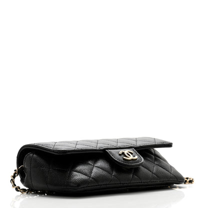 Chanel Caviar Quilted Glasses Case With Chain Black 4 of 10