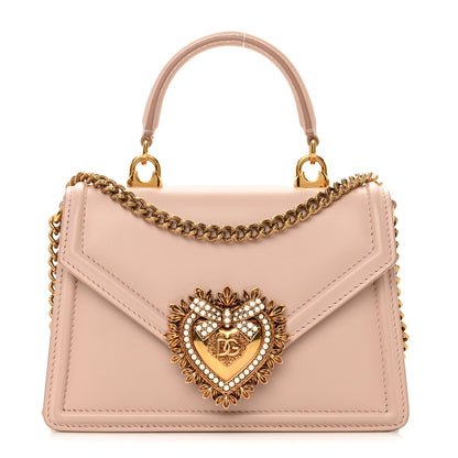 Dolce & Gabbana Smooth Calfskin Small Devotion Envelope Top Handle Bag Cipria 1 of 19