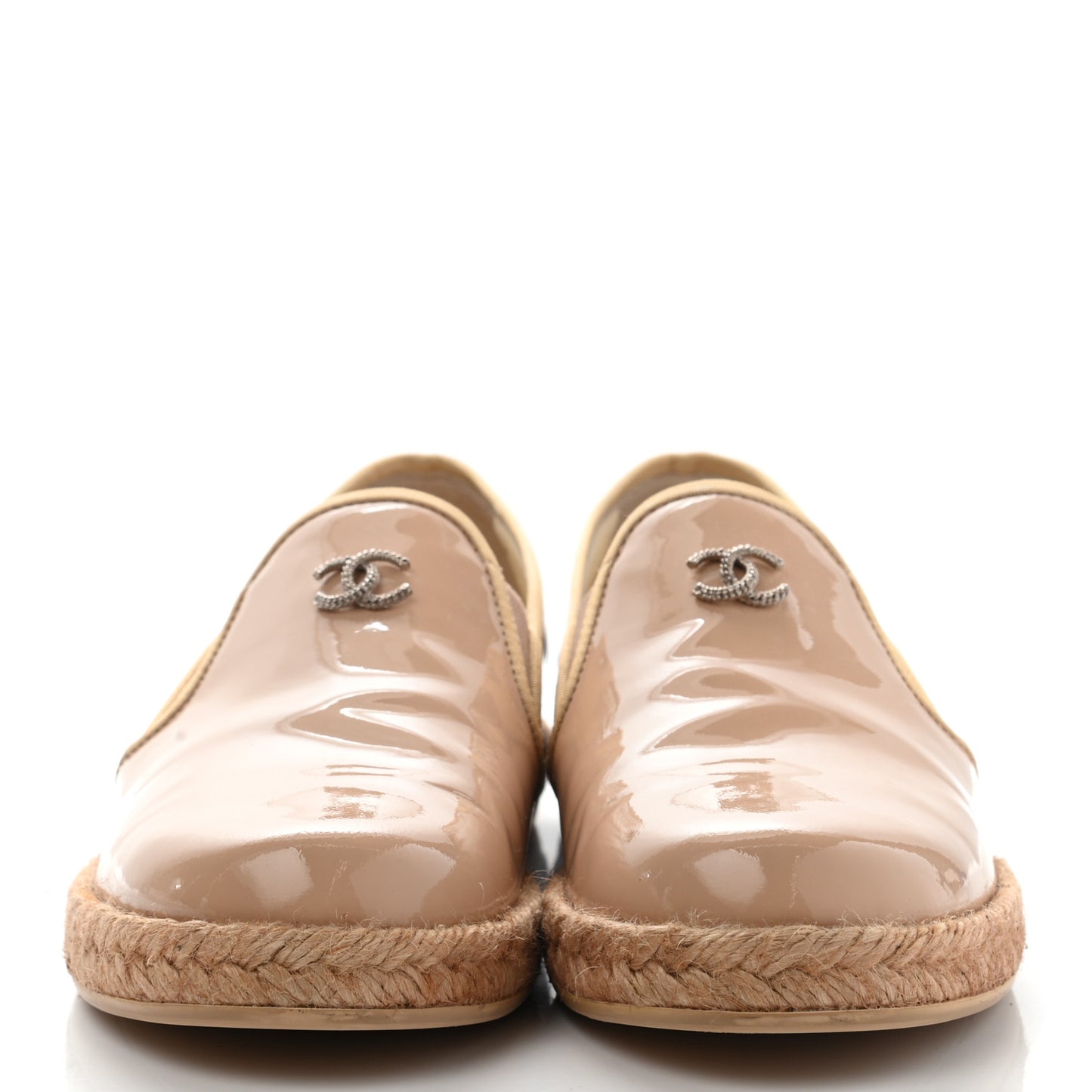 Patent CC Loafers Espadrille 35 Beige