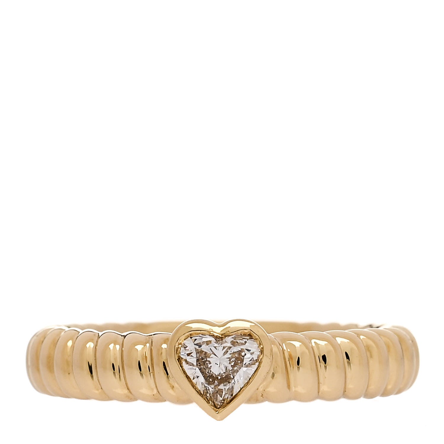 Anita Ko 18K Yellow Gold Diamond Zoe Heart Thin Ring 54 7 1 of 5