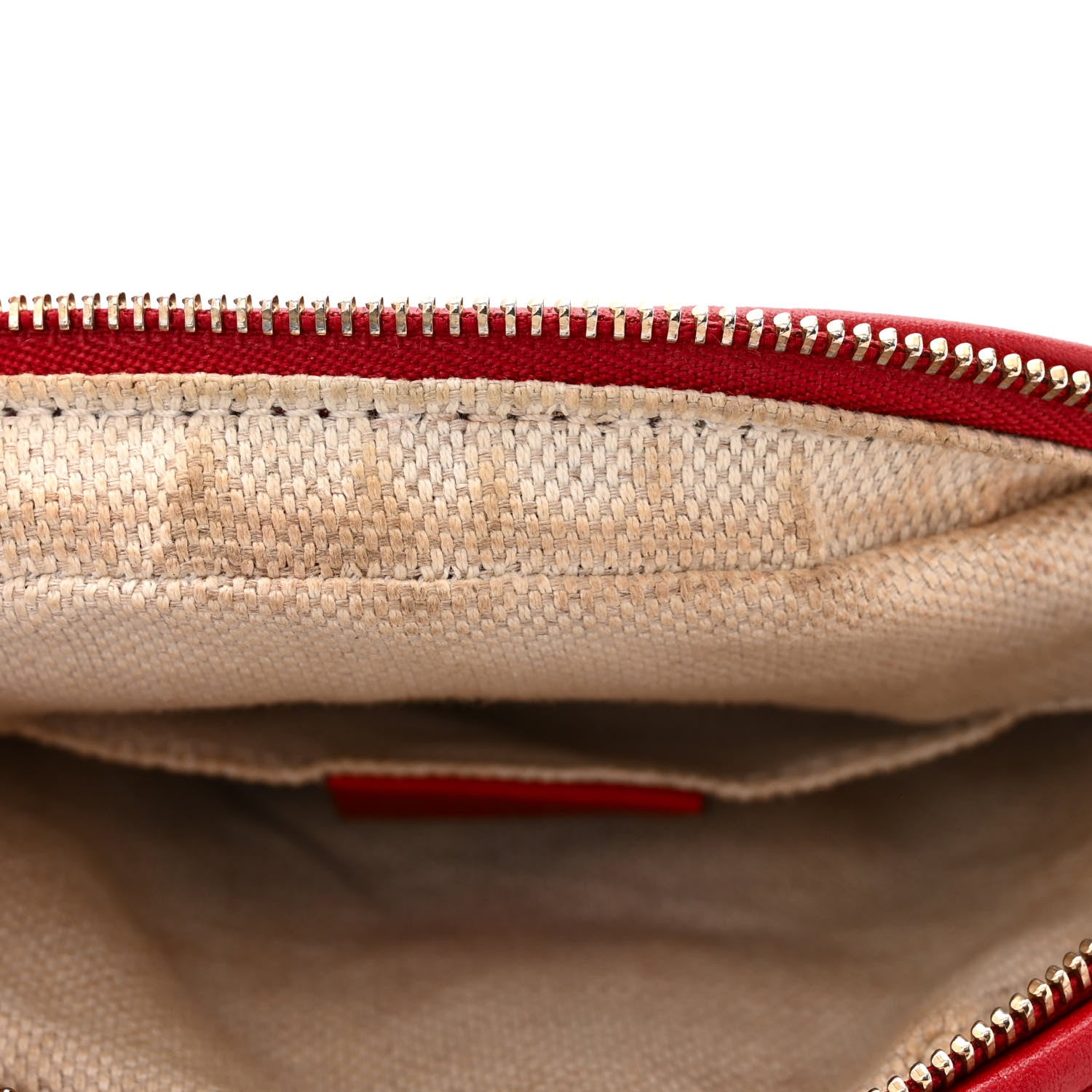 Gucci Pebbled Calfskin Mini Soho Chain Bag Tabasco Red 12 of 13