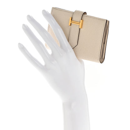 Hermes Chevre Mysore Mini Bearn Wallet Nata 2 of 12