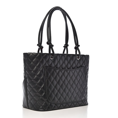 Chanel Calfskin Quilted Large Cambon Tote Black 2 of 16