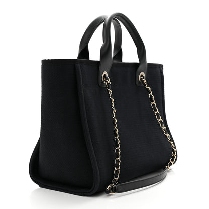 Chanel Mixed Fibers Small Deauville Tote Black 4 of 11