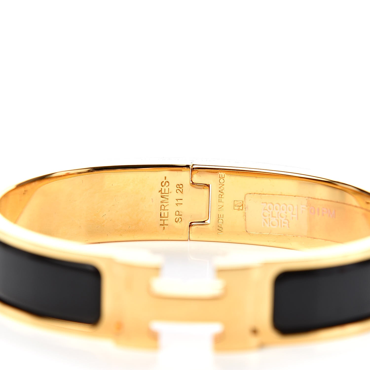 Hermes Enamel Narrow Clic Clac H Bracelet PM Black 4 of 5