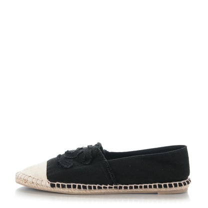 Chanel Canvas CC Espadrilles 40 Black Beige 1 of 7
