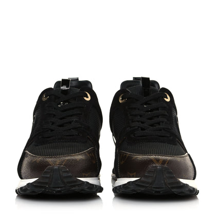 Louis Vuitton Suede Monogram Run Away Sneakers 39 Black 2 of 9
