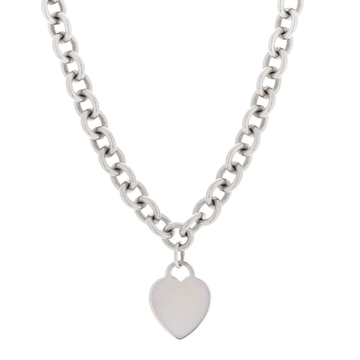 Tiffany Sterling Silver Heart Tag Necklace 1 of 7