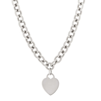 Tiffany Sterling Silver Heart Tag Necklace 1 of 7