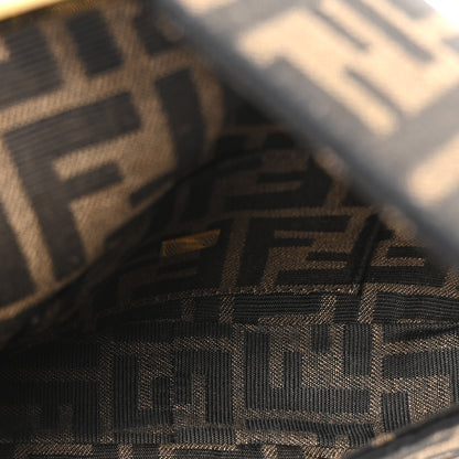 Fendi Fabric Jacquard FF 1974 Mini Baguette Tobacco Moro Black 5 of 10