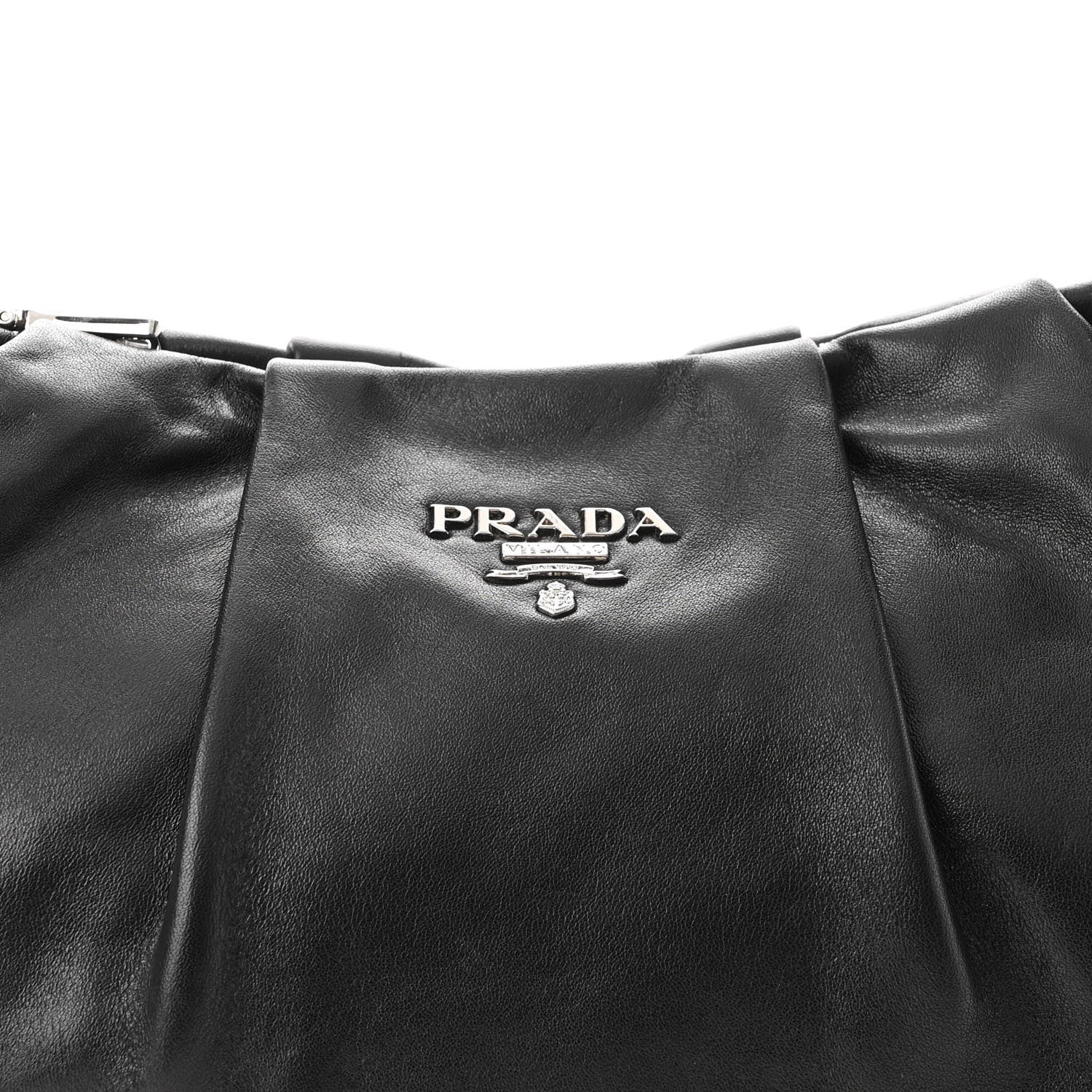 Prada Soft Calf Shoulder Bag Black 7 of 10