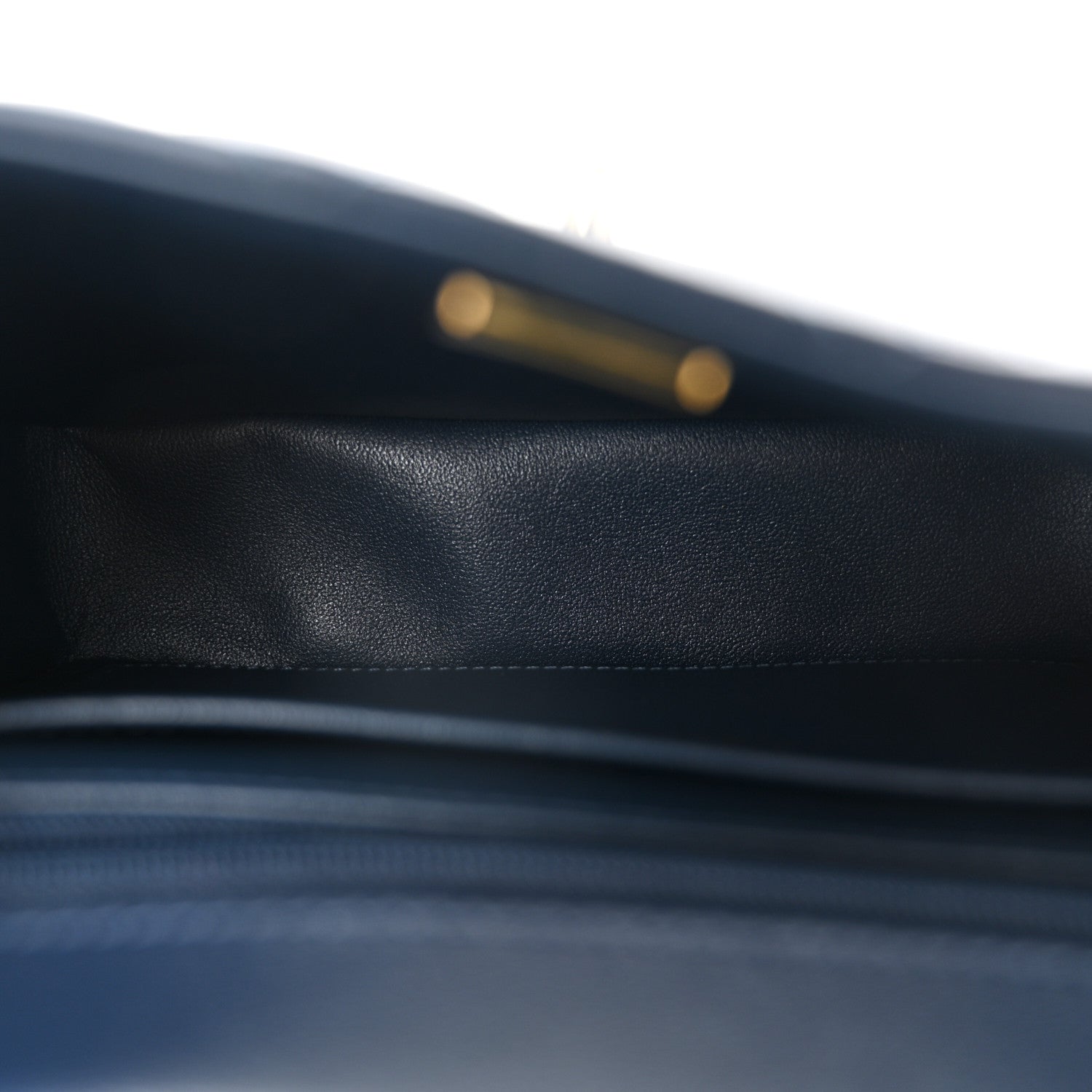 Chanel Lambskin Quilted Small Top Handle Square Flap Navy Blue 5 of 10