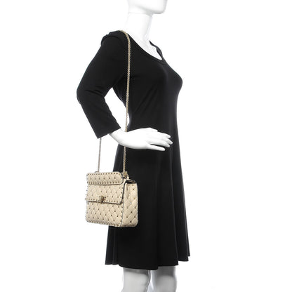 Valentino Garavani Nappa Medium Rockstud Spike Shoulder Bag Light Ivory 2 of 13