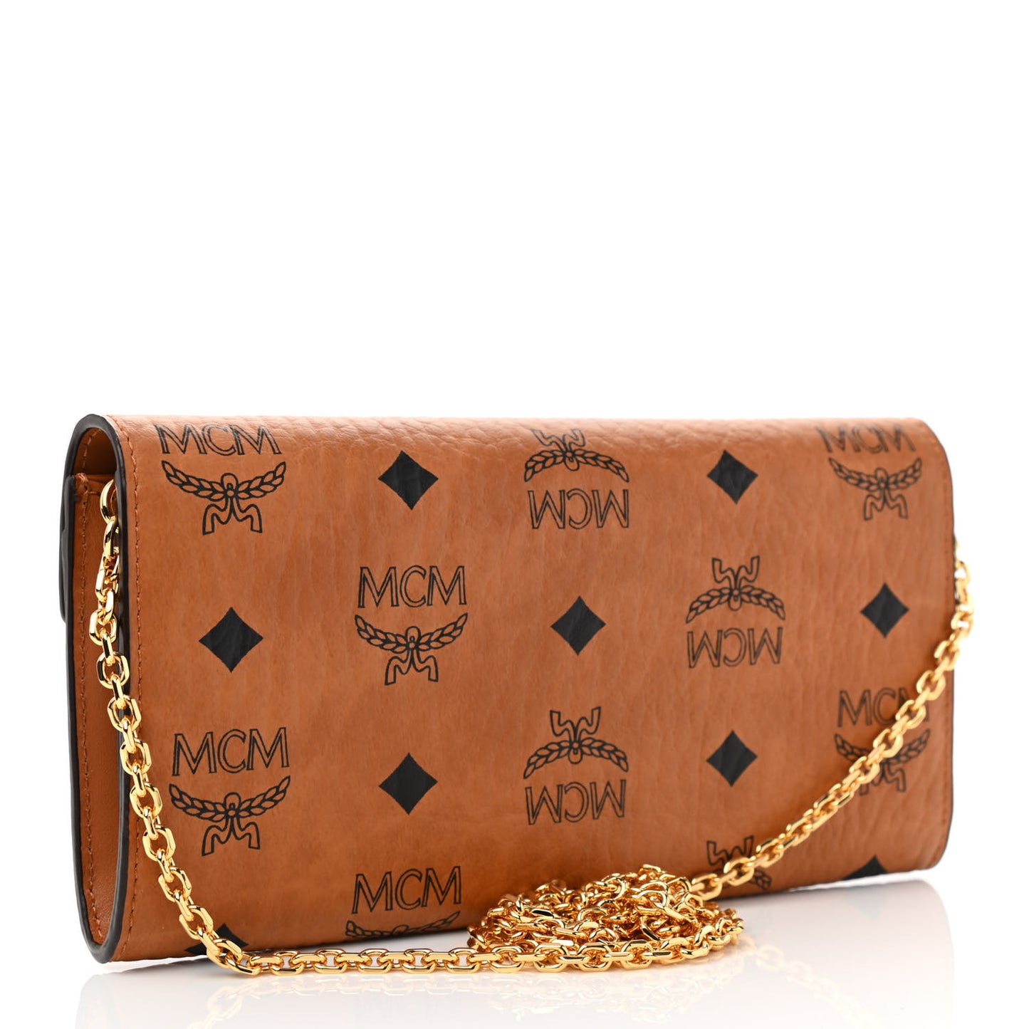 Visetos Large Patricia Wallet On Chain Cognac