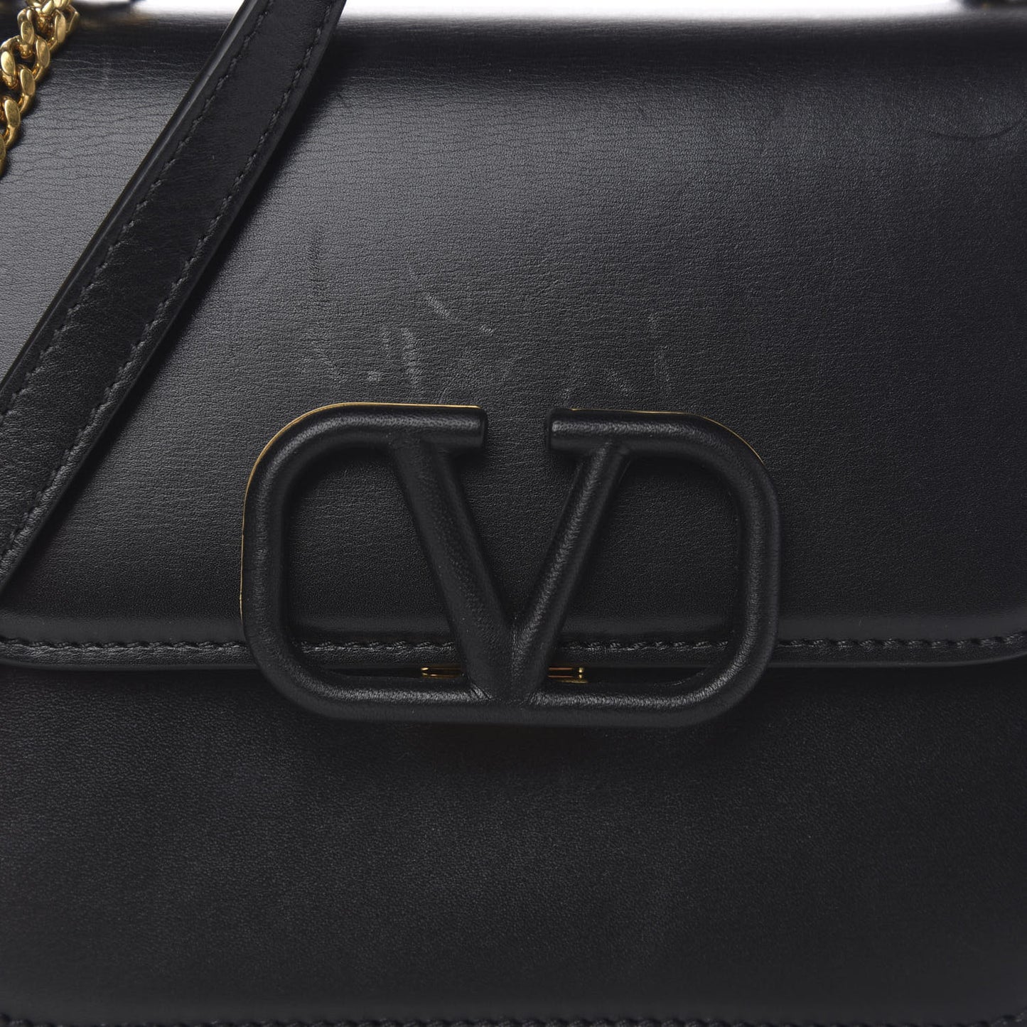 Smooth Calfskin Small VSling Shoulder Bag Black