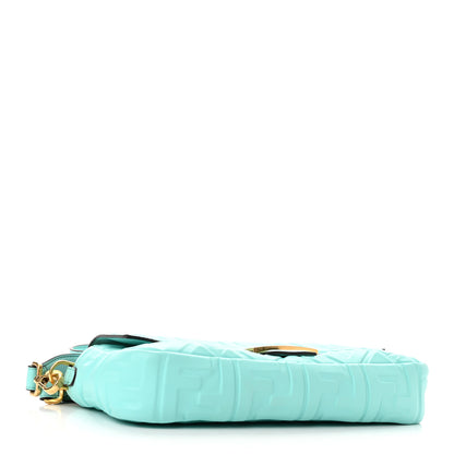 Fendi Nappa FF 1974 Embossed Baguette Spring Turquoise 4 of 9