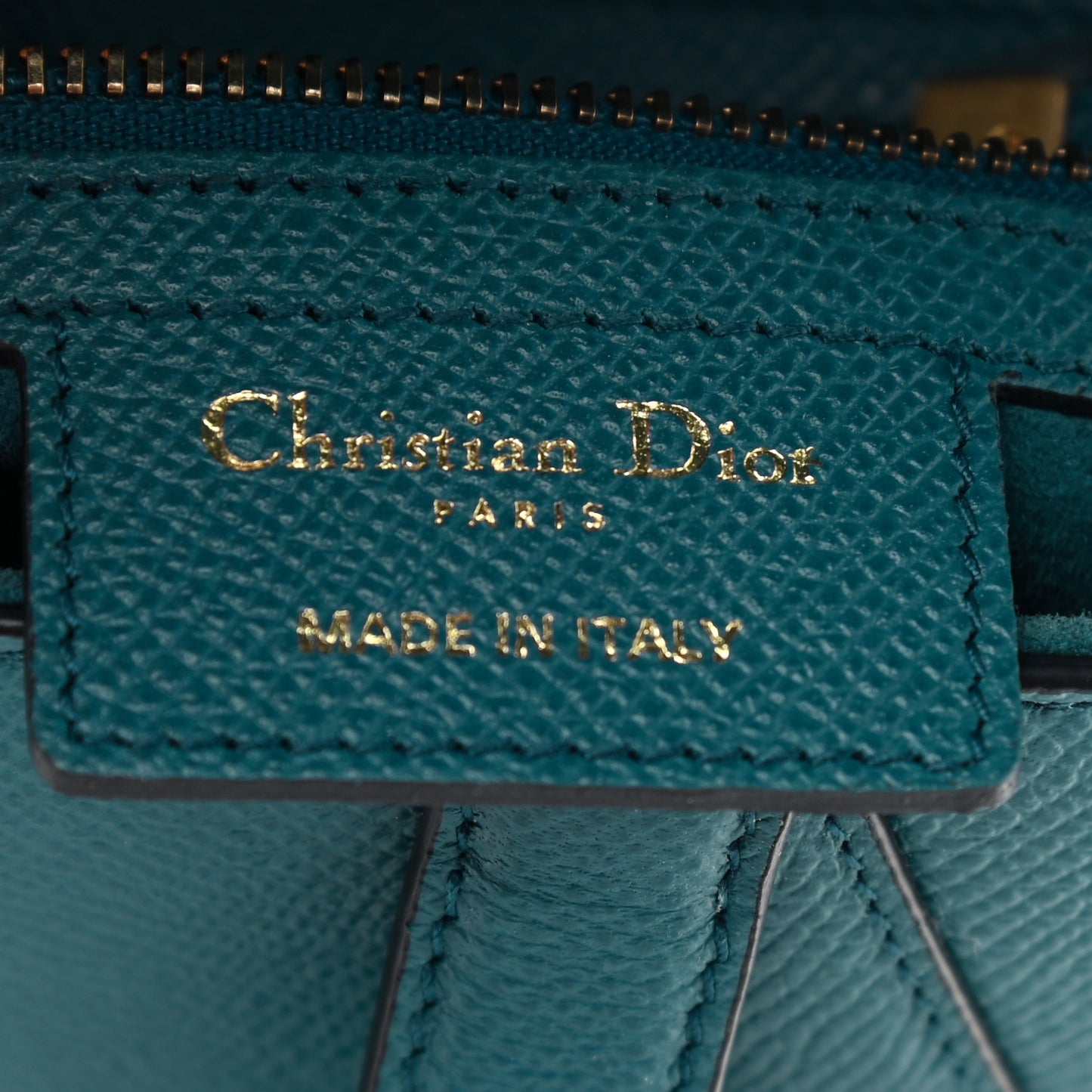 Grained Calfskin Saddle Bag Green