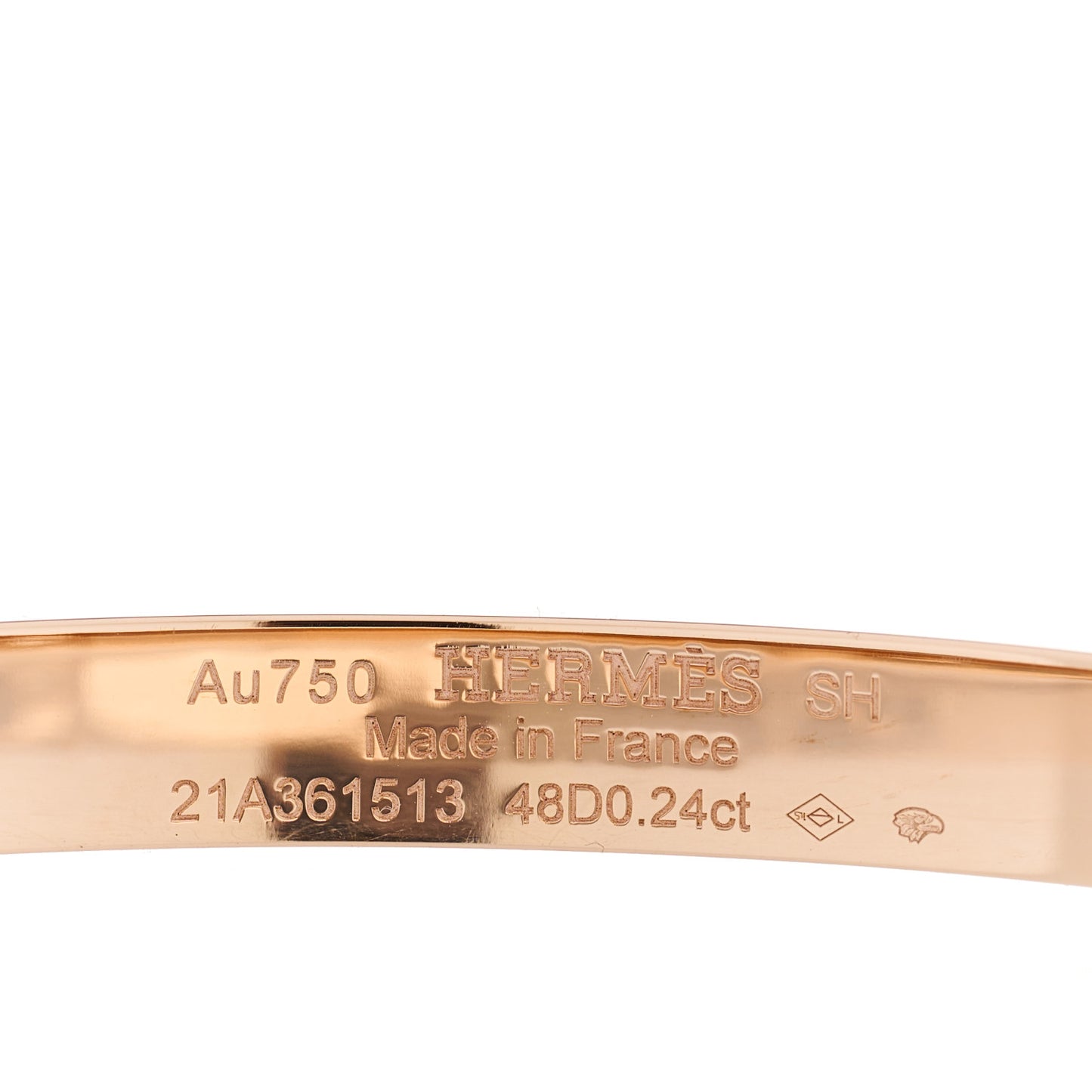 18K Rose Gold Diamond PM Collier De Chien Bracelet SH