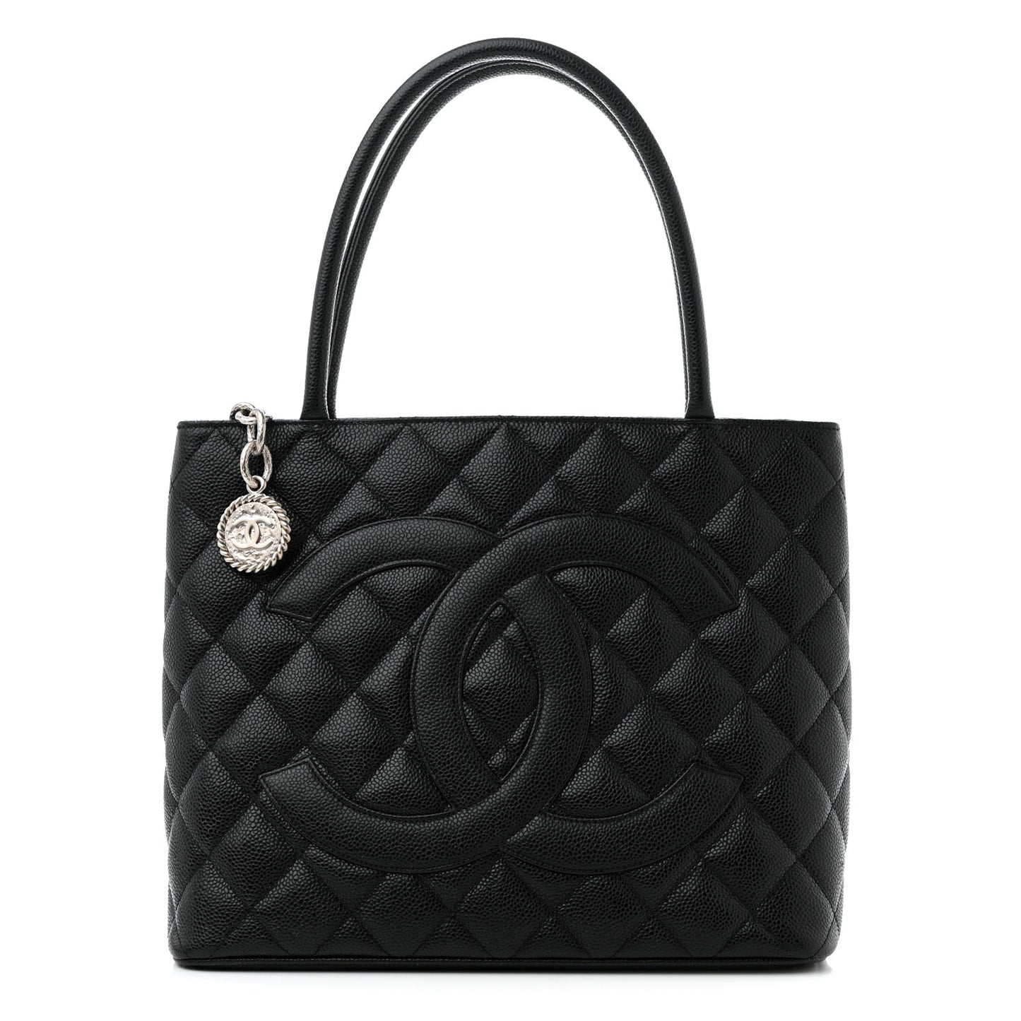 Caviar Quilted Medallion Black