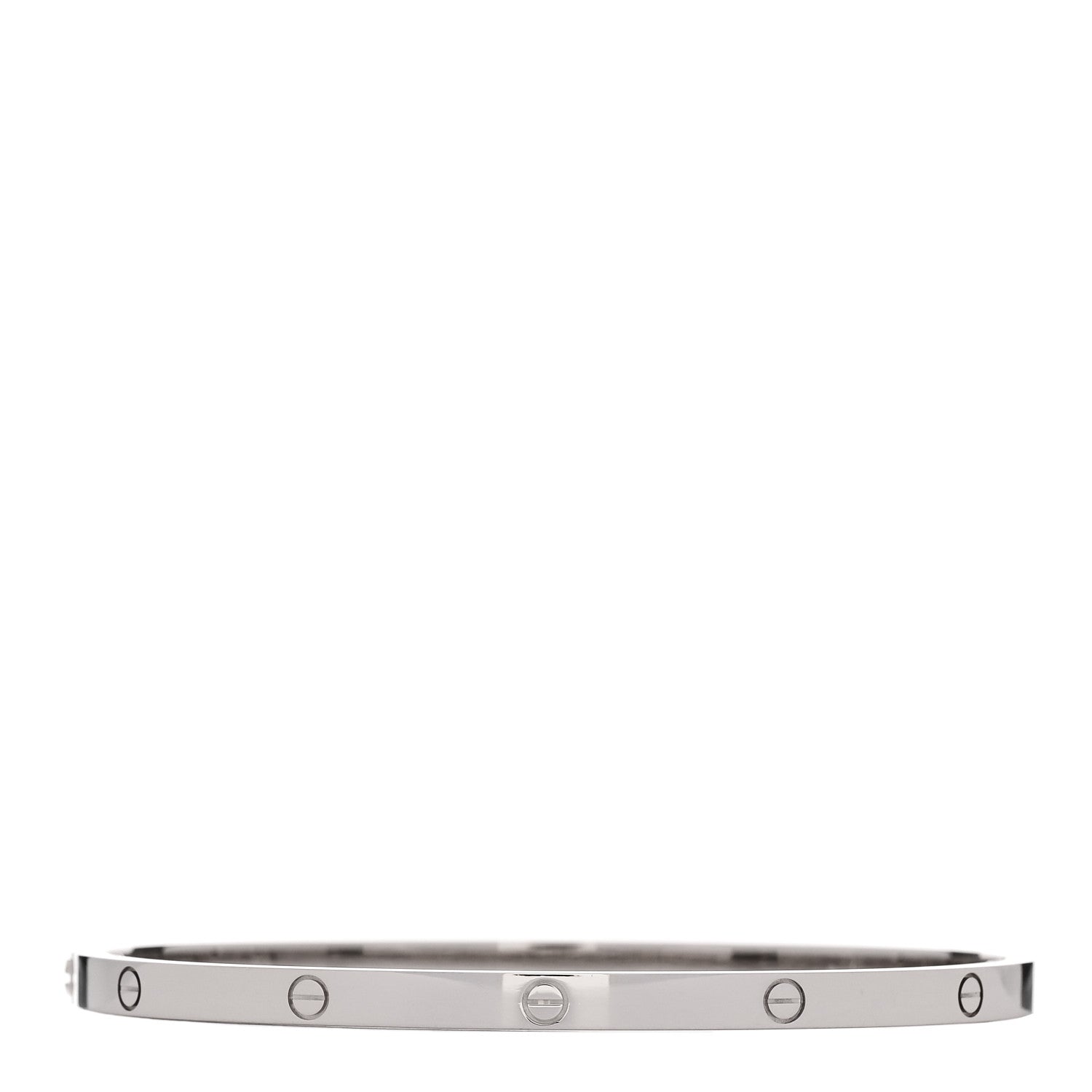 Cartier 18K White Gold Small LOVE Bracelet 18 2 of 8