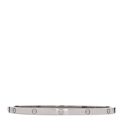 Cartier 18K White Gold Small LOVE Bracelet 18 2 of 8