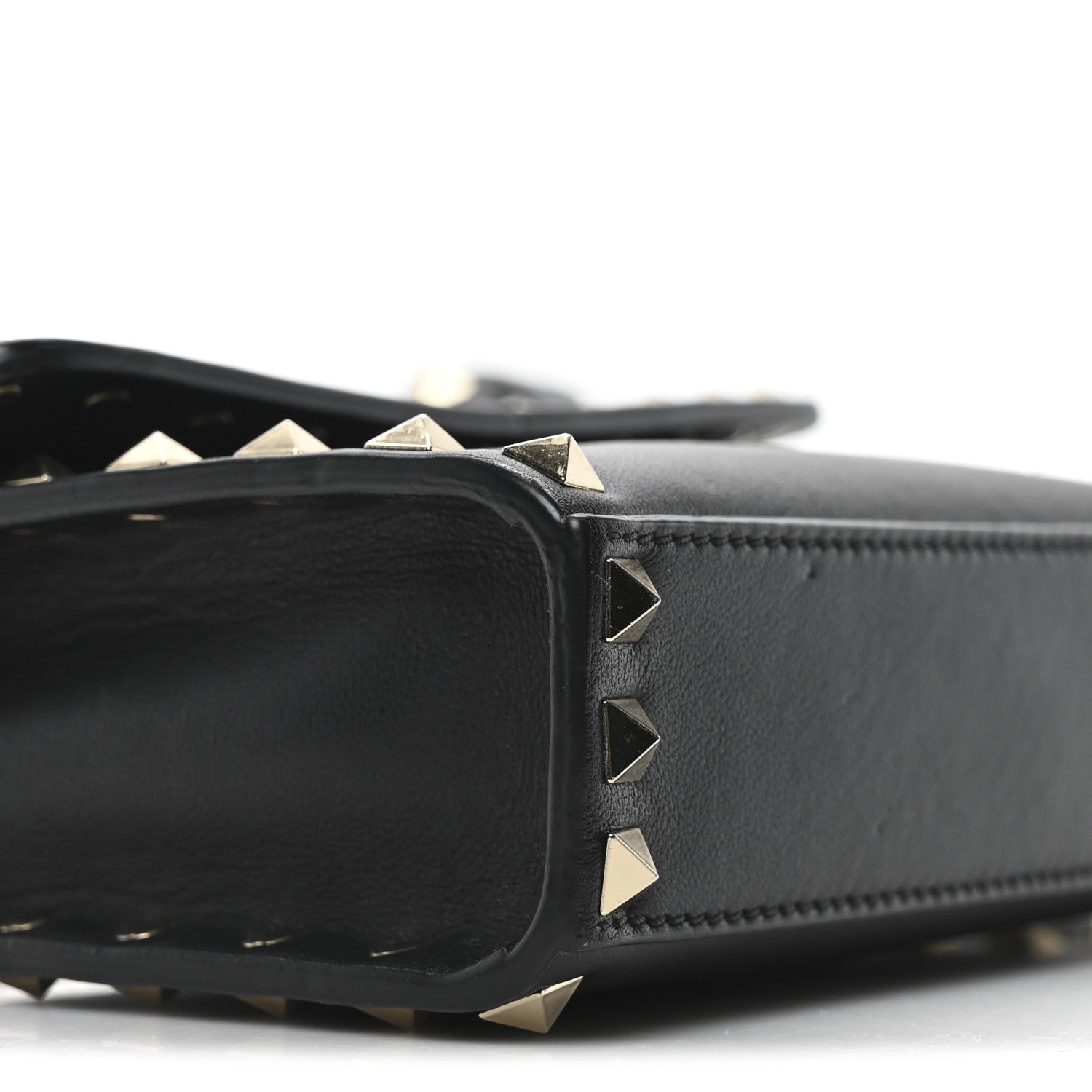 Valentino Garavani Grained Calfskin Rockstud Crossbody Bag Black 8 of 9