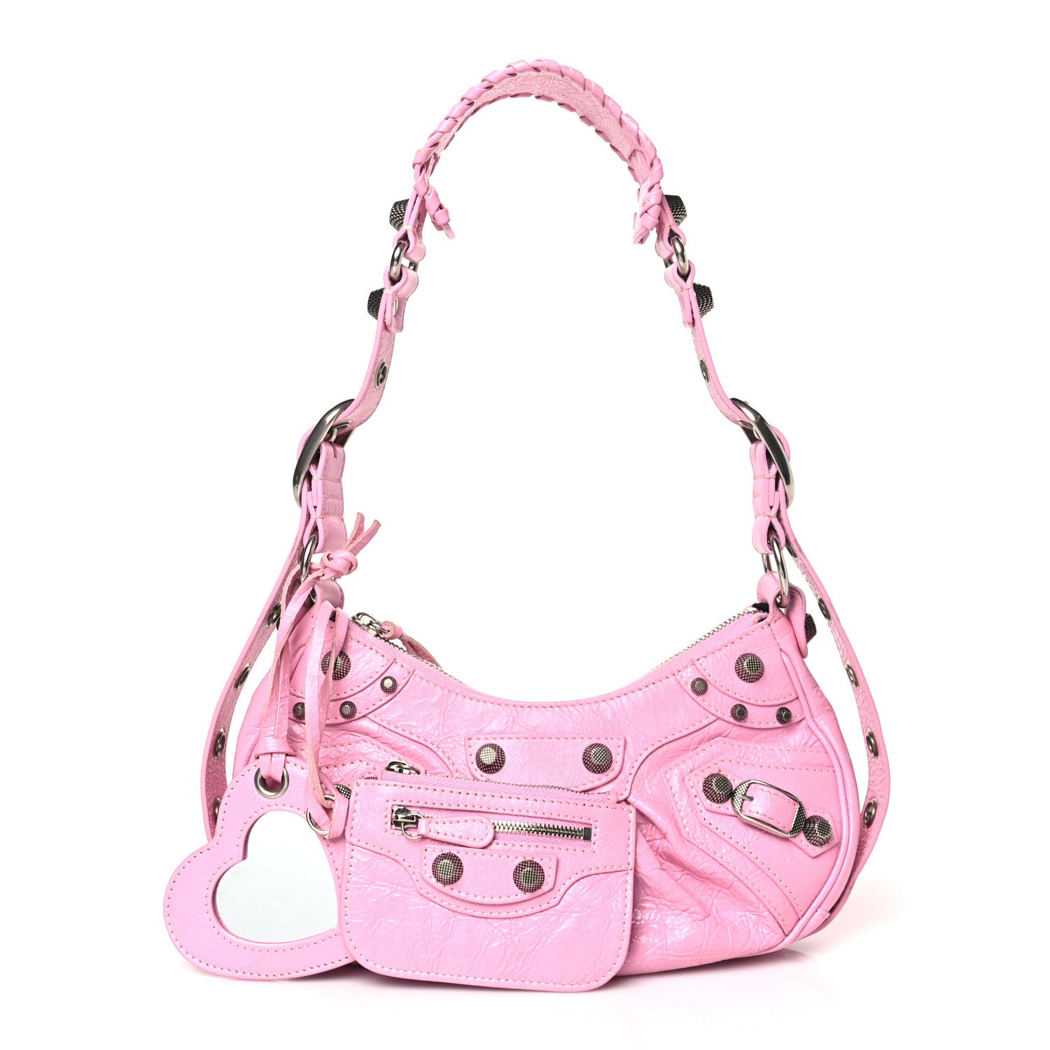 Balenciaga Agneau Arena Le Cagole Shoulder Bag XS Candy Pink 1 of 9