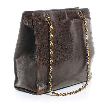 Chanel Caviar Shopper Tote Brown 3 of 7