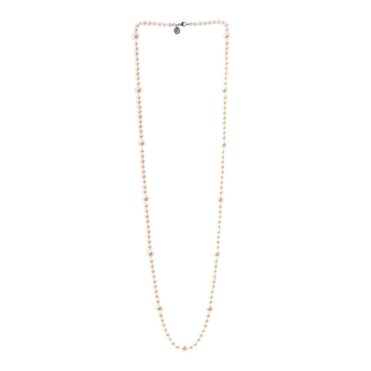 Tiffany Sterling Silver Ziegfeld Pearl Long Necklace 30" 3 of 6
