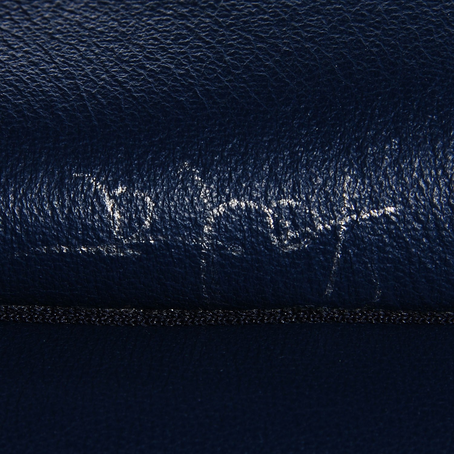 Celine Drummed Calfskin Suede Medium Trapeze Ocean Blue 8 of 11