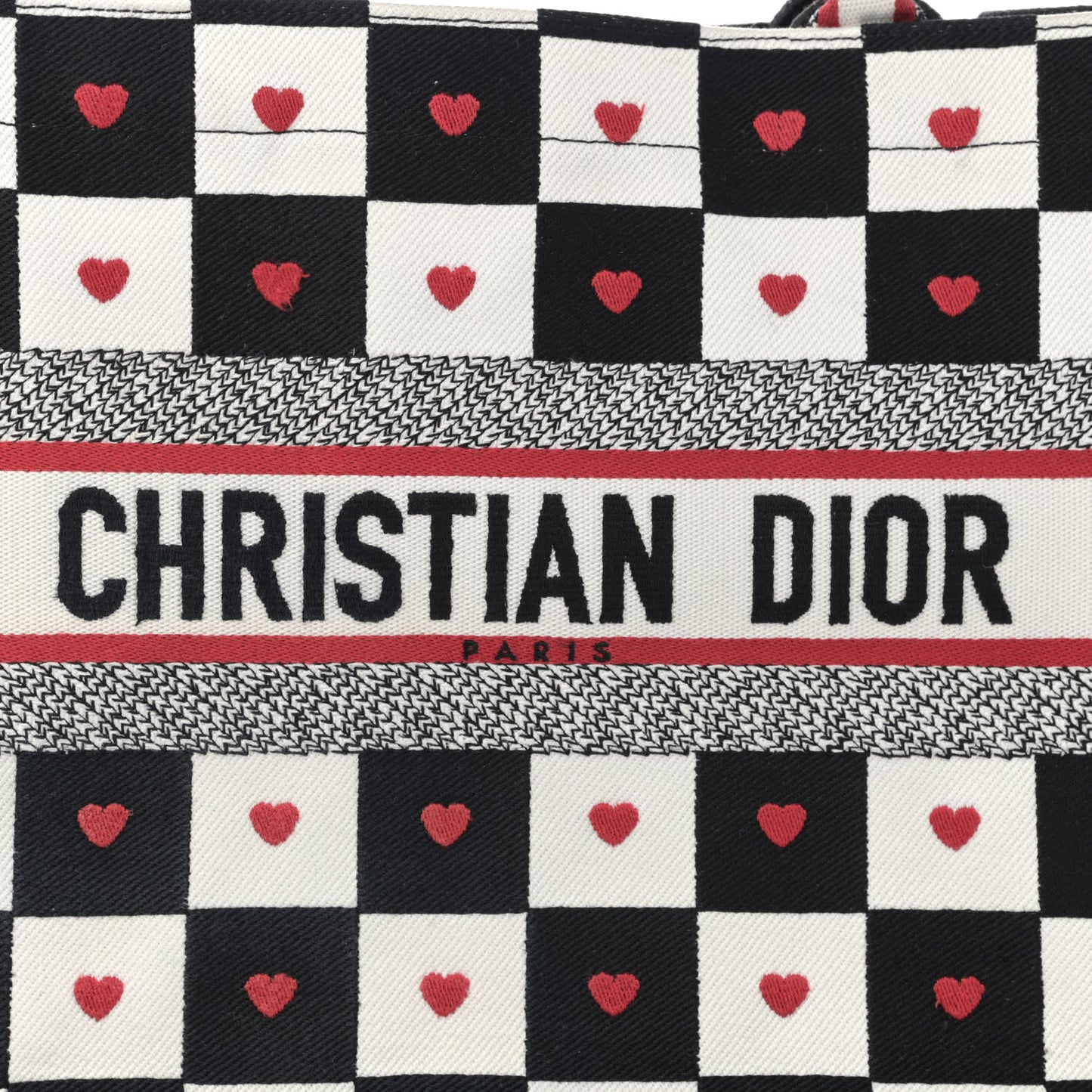 Canvas Embroidered Medium Book Tote Multicolor
